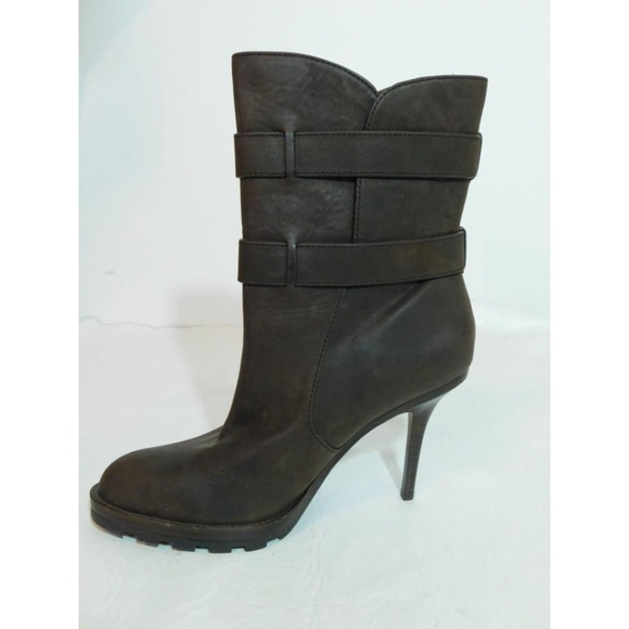 NEW Coach Espresso Brown Leather Mid Calf Boot  Final Price - Picture 4 of 8